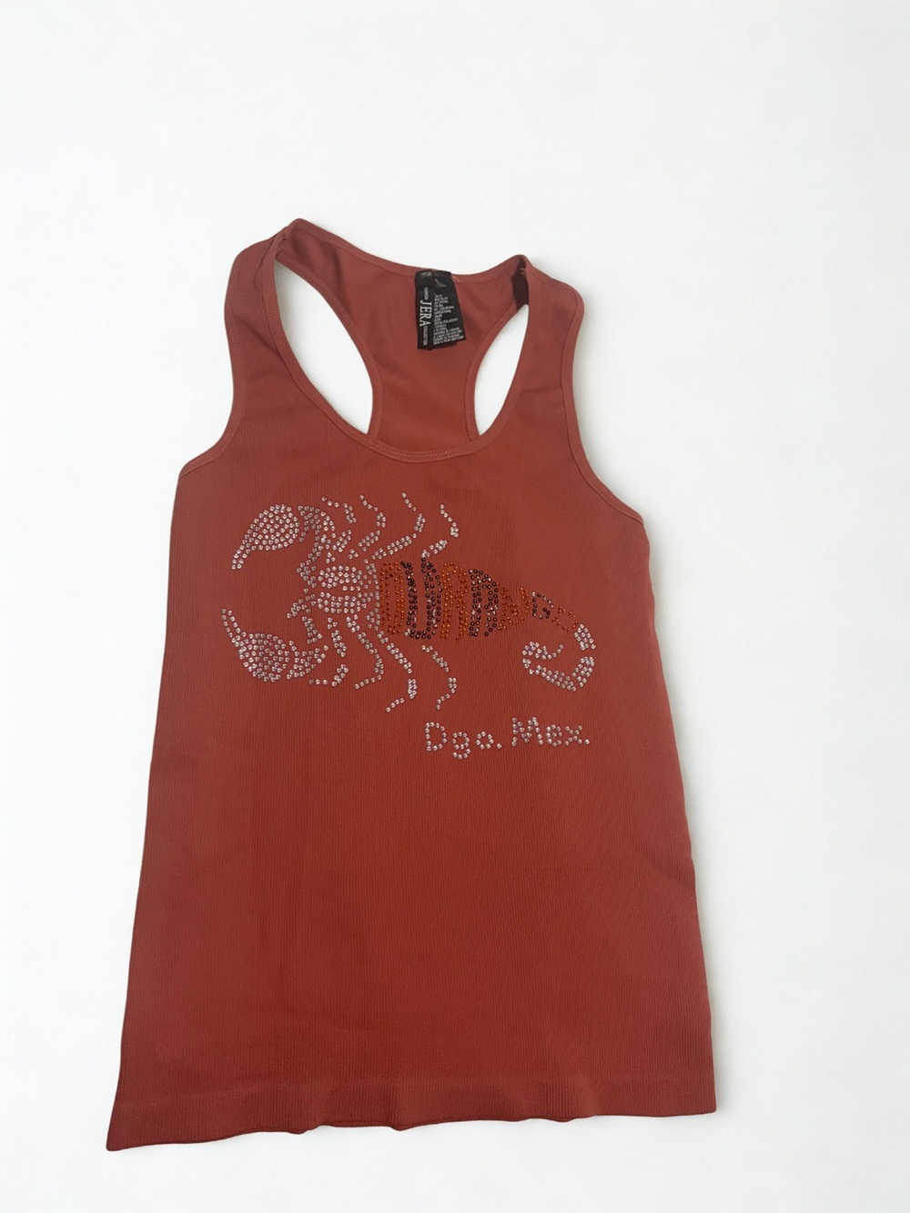 Fashion Jera Collection Rhinestone Scorpion Durango Mexico Tank Top
